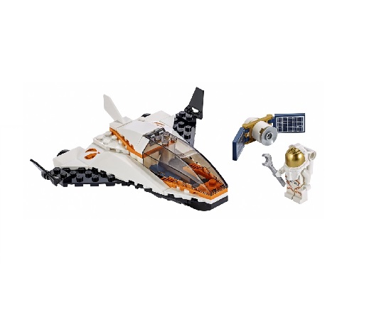 Immagine della costruzione assemblata. Shuttle, figure e accessori