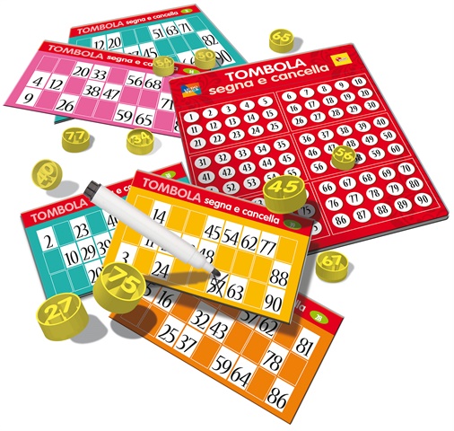 Immagine delle cartelle della tombola