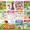 immagine di tutti i giochi contenuti. Puzzle, Torre delle Forme, Puzzle delle forme, cerca trova, gioco dei colori, primi numeri, vocali, memo, gioco delle ombre, tombola