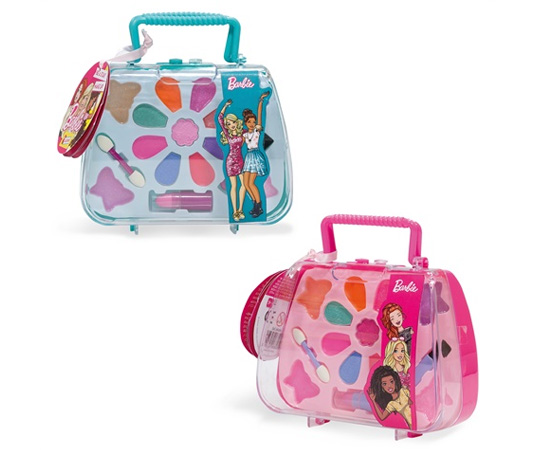 Foto del cofanetto con i trucchi di Barbie