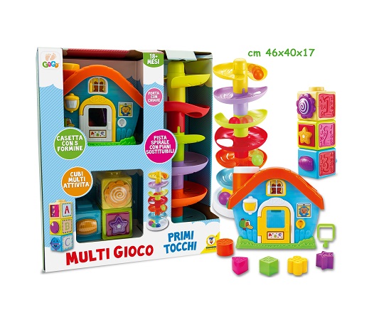 Immagine della confezione e del suo contenuto: casetta e rossa, il mulino a gli accessori
