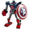 foto del set lego montato, con armatura mech di capitan america