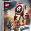 foto della scatola set lego 76168 armatura mech di capitan america