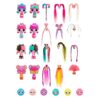 foto di tutte le possibili varianti di prodotto, con differenti modelli di doll, pets e accessori capelli