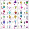 immagine di tutti i modelli di polly pocket della collezione. 30 modelli