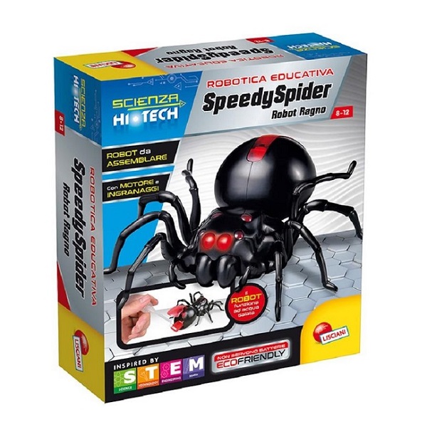 Lisciani 65851 Speedy Spider Robot. in foto la scatola di vendita.